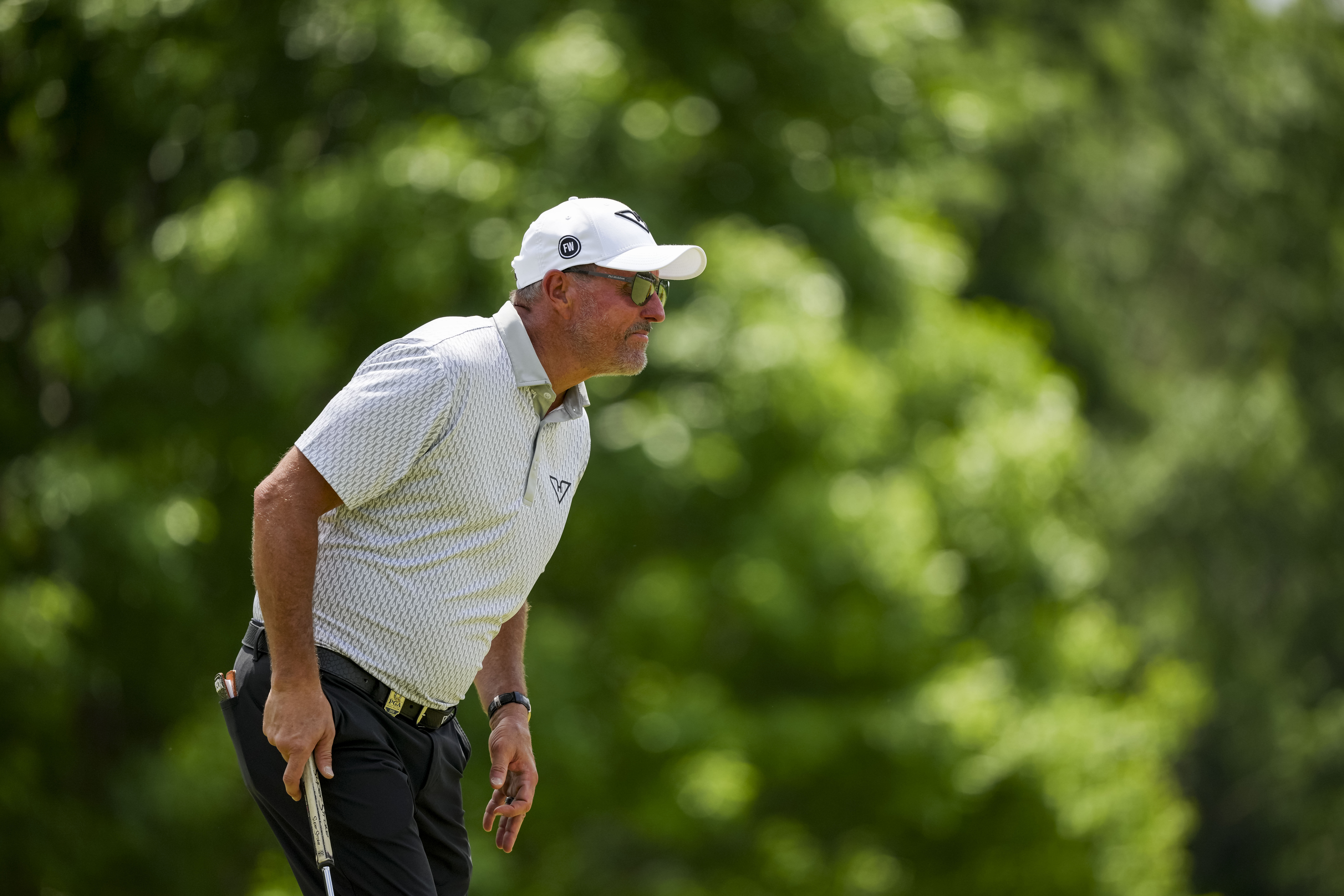 Phil Mickelson at the PGA Championship - First Round - Source: Imagn